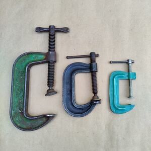 3X Vintage Cincinnati Tool Co 2,3,4" No. 530-4 C Clamp Made in USA